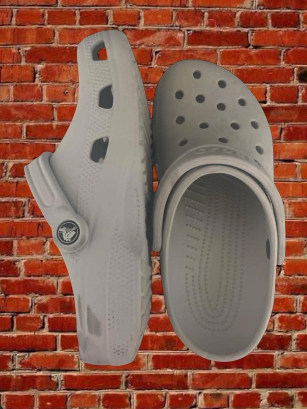 CROCS Classic Clog Sandals in Light Gray